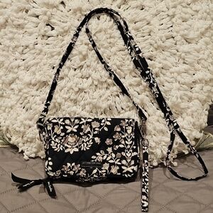 Vera Bradley Black and White Floral Crossbody Wrislet